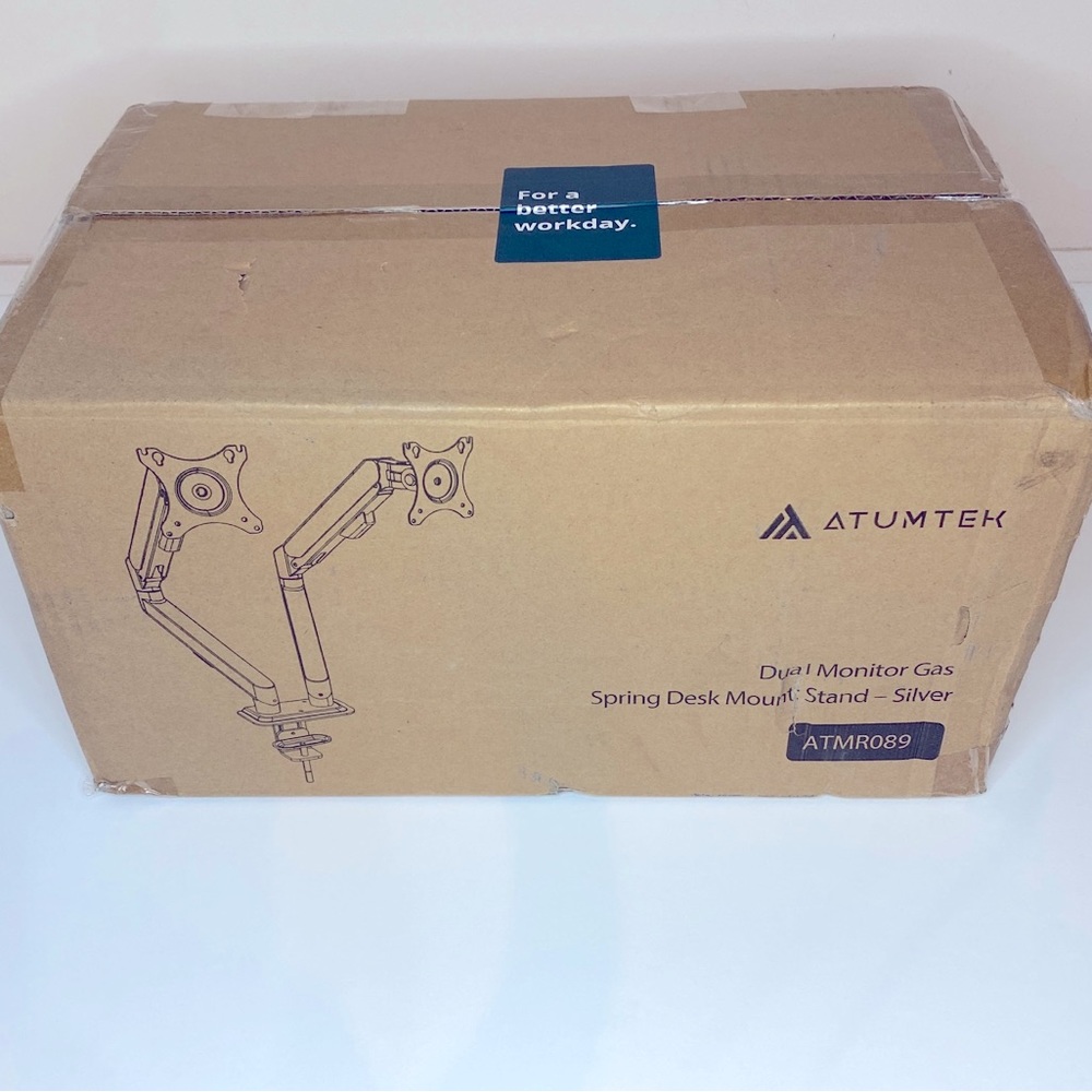 Dual Monitor Mount Stand For 15" to 30" Computer Pc Desk New Open Box